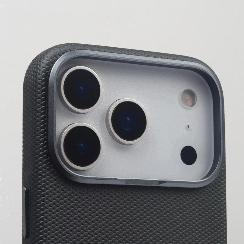 Stylish Hit Color PU Leather MagSafe Case with Alloy Lens Frame for iPhone 17 Series