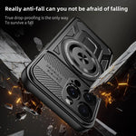 Heavy-Duty MagSafe Case with 360° Metal Ring Stand for iPhone 16 Series