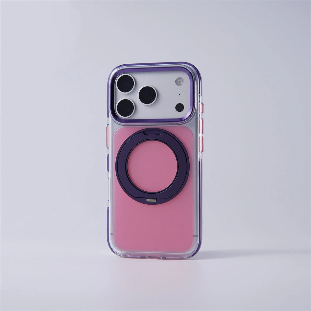 Shockproof MagSafe Case with 360° Rotatable Ring Stand for iPhone 18 Series