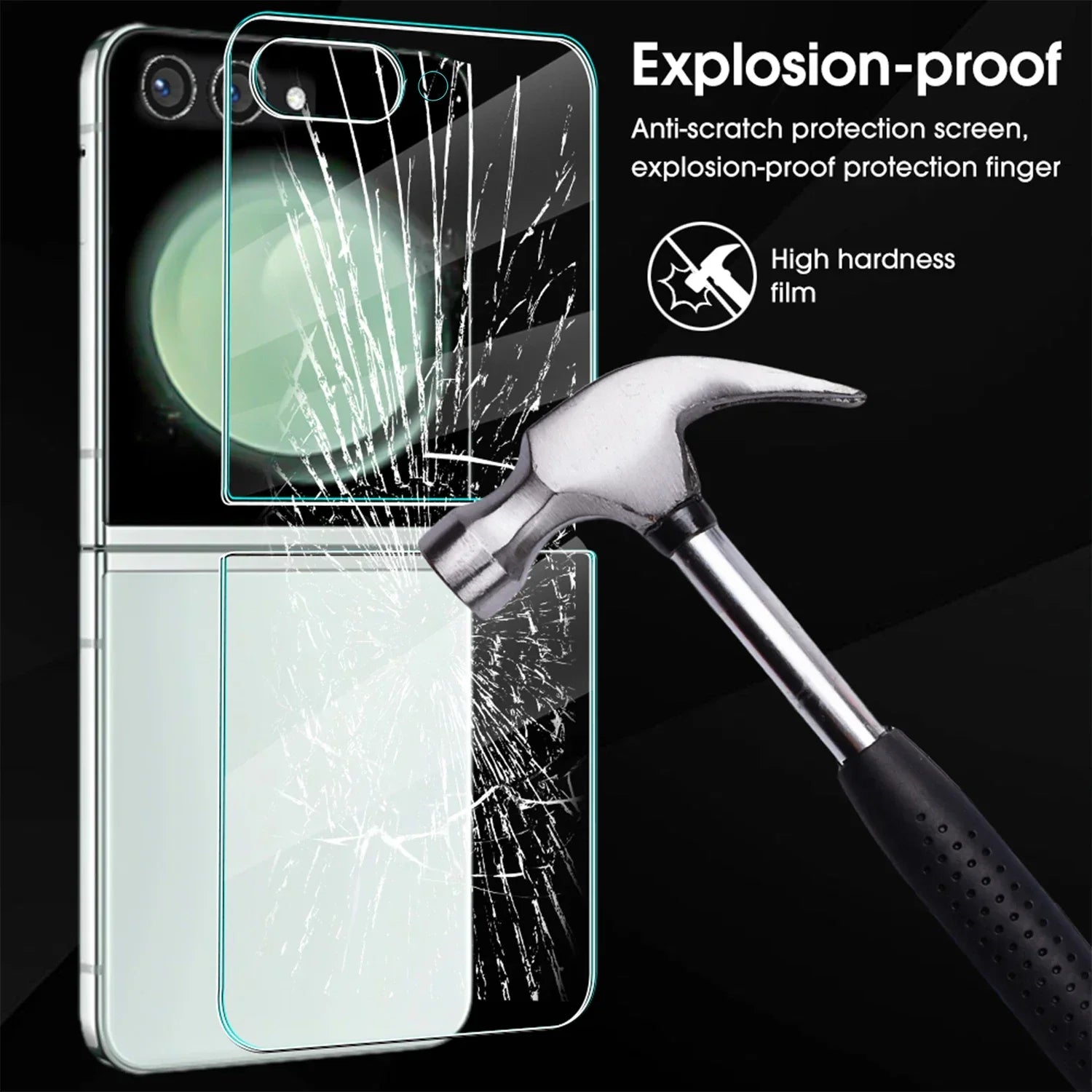 Samsung Galaxy Z Flip 7 Front & Back Tempered Glass Screen Protector