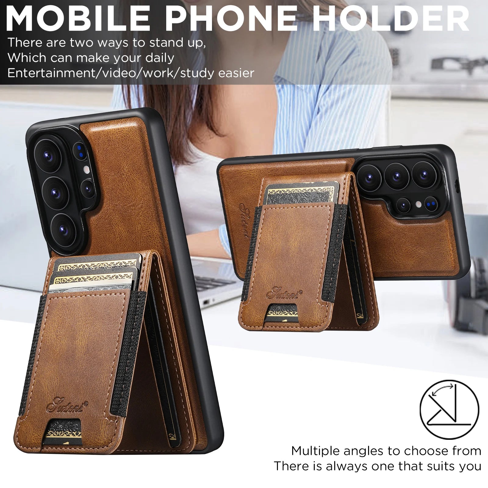 Premium Detachable Magnetic Leather Wallet Case for Samsung Galaxy S26 Ultra