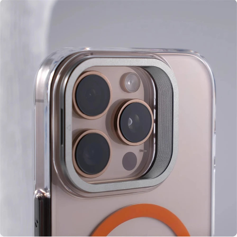 iPhone 16 Series Clear Hard PC MagSafe Case with Metal Lens Holder