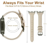 Leather Tapered Smartwatch Strap with Adjustable Fit for Samsung Galaxy Watch 9