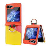 Fashionable Hit Color Leather Case for Samsung Galaxy Z Flip 5