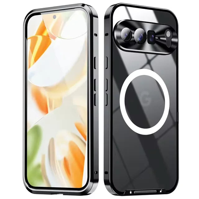 Google Pixel 9 Pro XL Aluminum Metal Frame Magnetic Wireless Charging Case