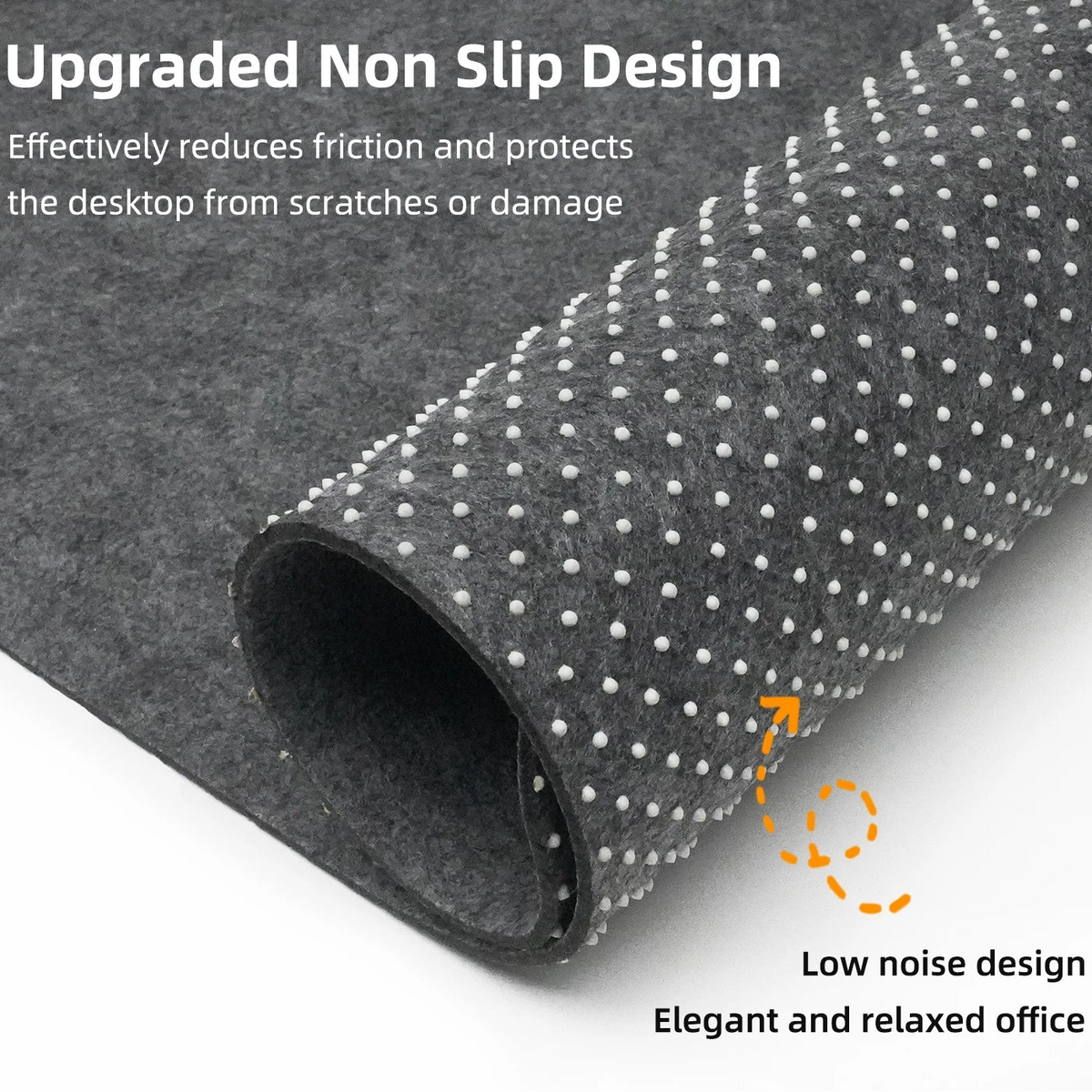 Extended Felt Desk Pad With Non-Slip Base