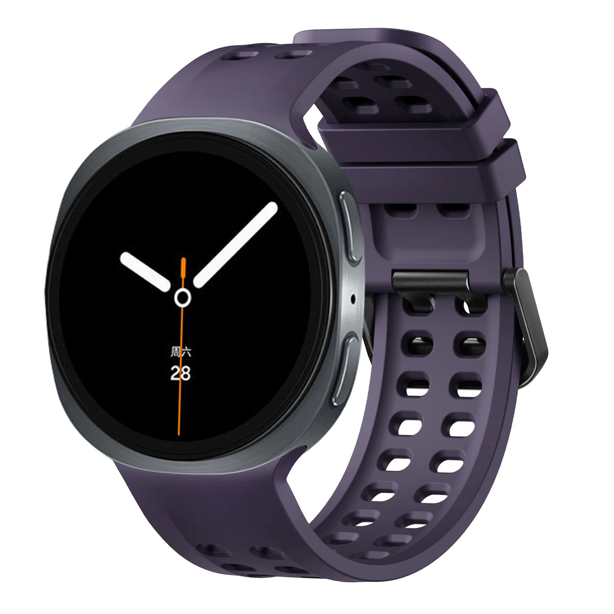 Perforated Silicone Watch Band with Quick-Release Tab for Samsung Galaxy Watch Ultra 2