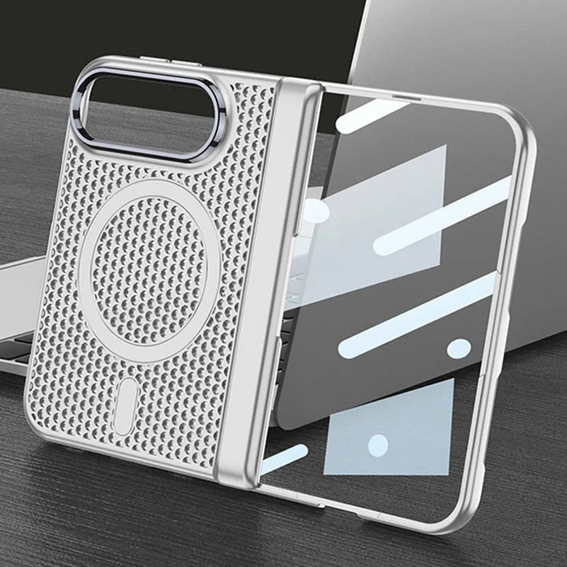 Perforated Heat-Dissipating MagSafe Case with Raised Camera Ring for iPhone Duo