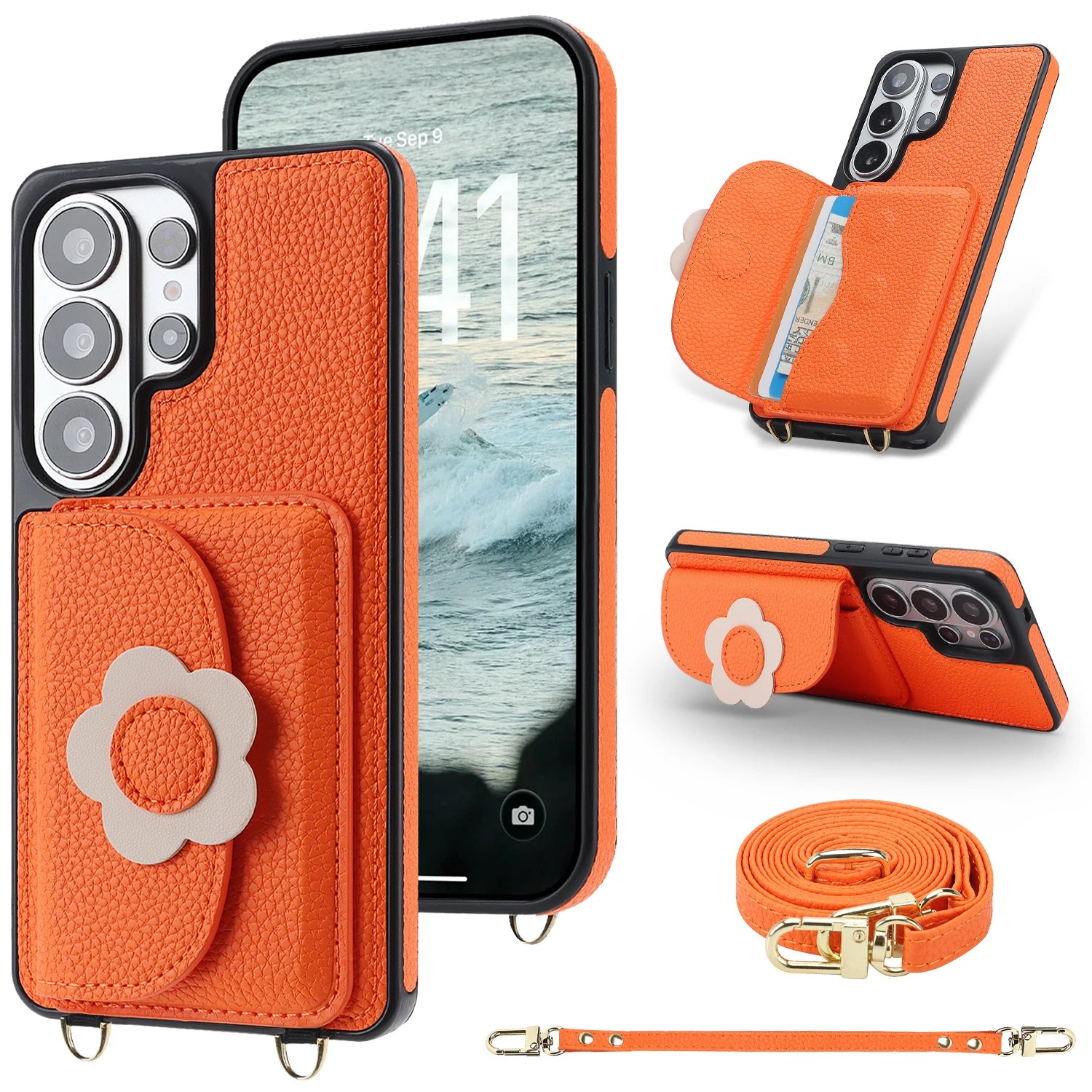 Crossbody Wallet Case with Card and Cash Slots for Samsung Galaxy S26 Series
