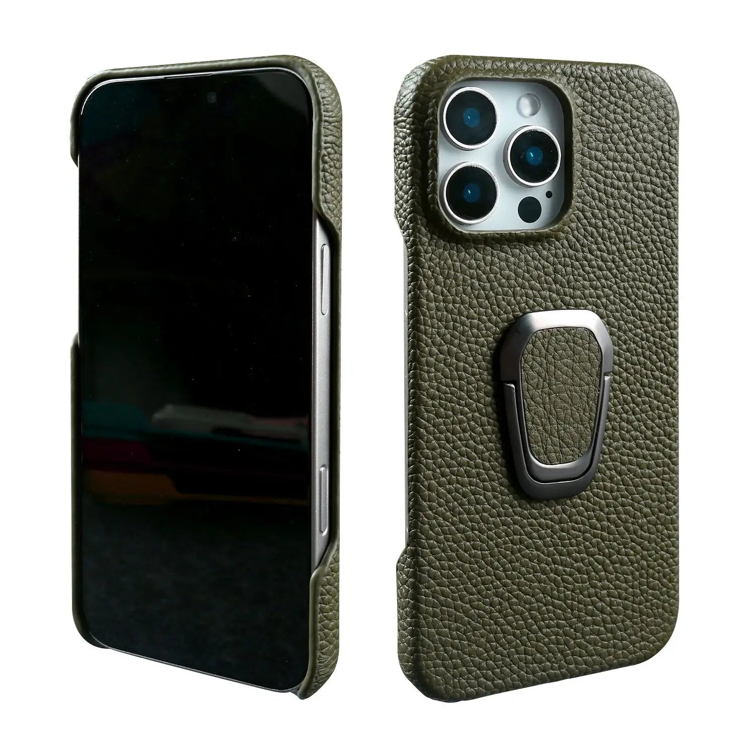Genuine Leather Protective Case for iPhone 16 Series
