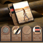 Samsung Galaxy Z Fold 7 Shockproof Retro Leather Wallet Case