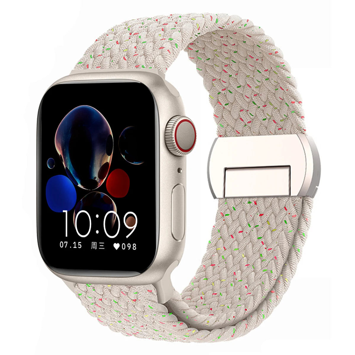 Stretchable Braided Solo Loop with Magnetic Closure for Apple Watch