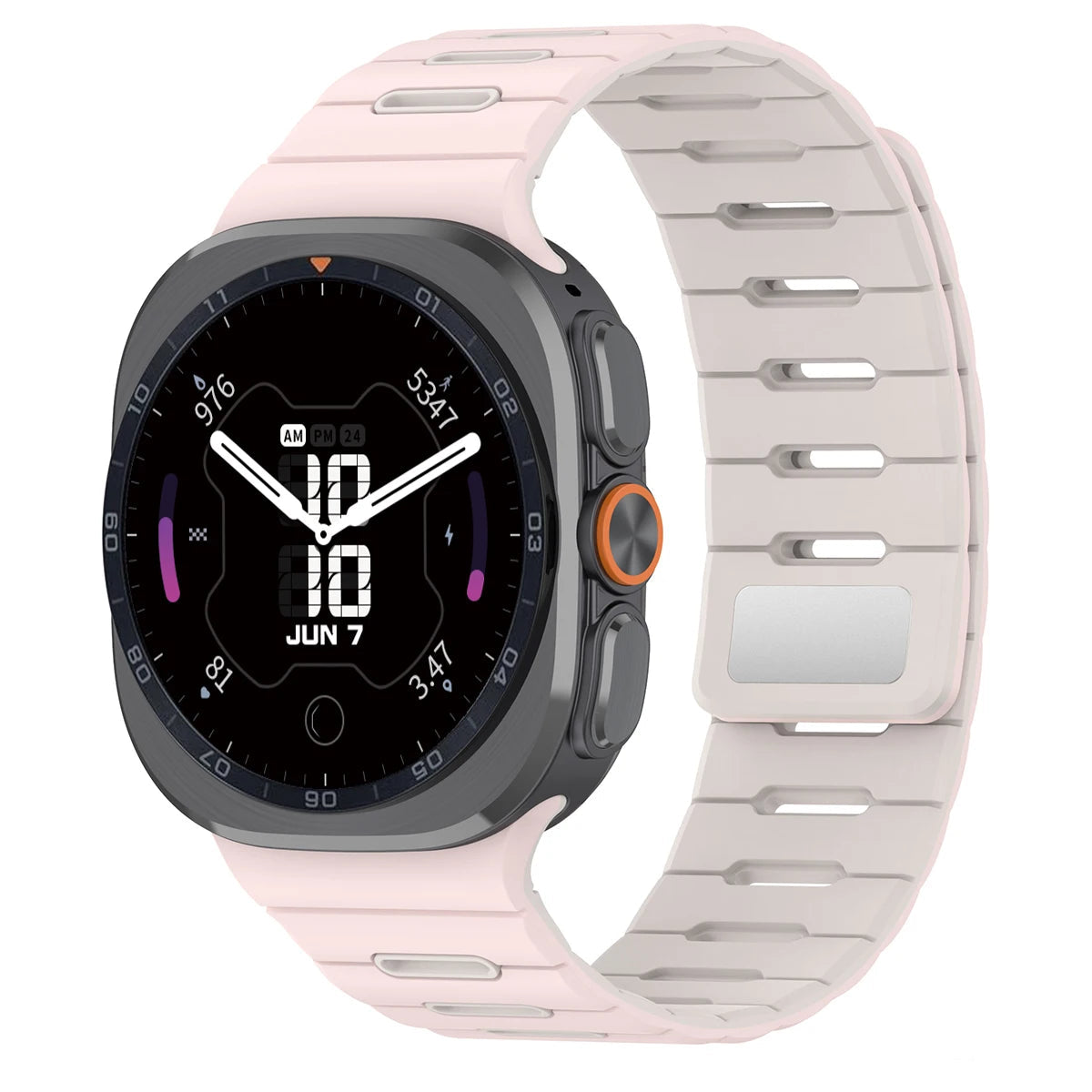 Silicone Sports Band with Magnetic Clasp Closure for Samsung Galaxy Watch Ultra 2