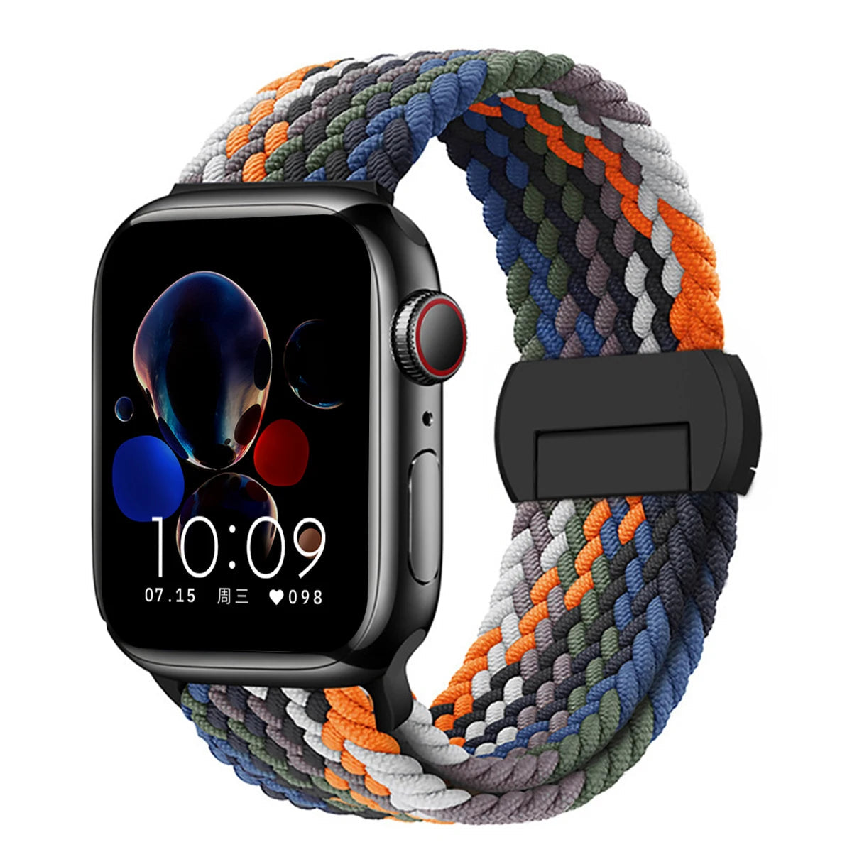 Stretchable Braided Solo Loop with Magnetic Closure for Apple Watch