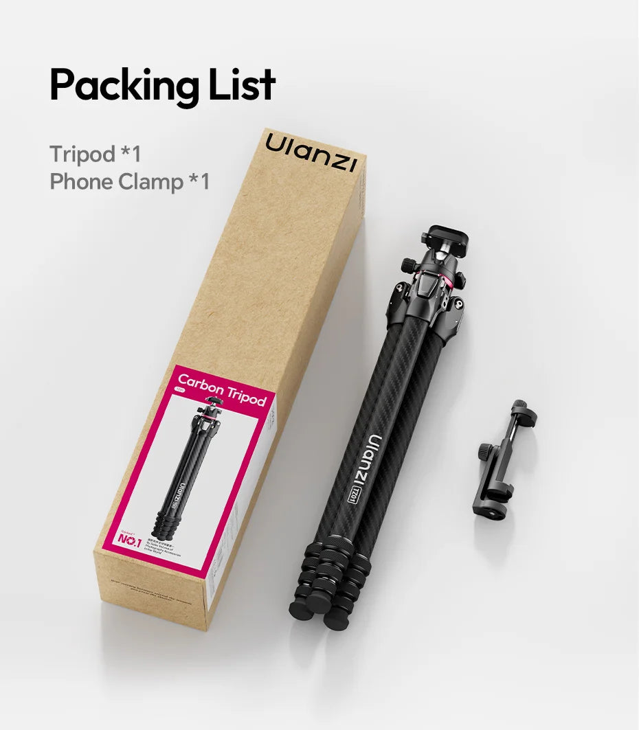 Ulanzi TZ01 Lightweight Carbon Fiber Tripod