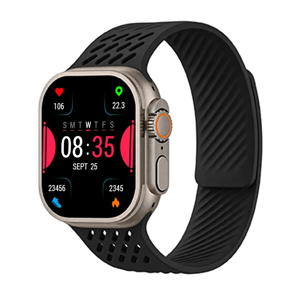 Perforated Silicone Band with Magnetic Closure for Apple Watch