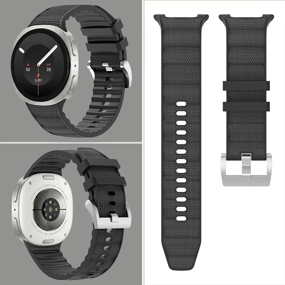 Sport Band with Multiple Adjustment Holes for Samsung Galaxy Watch 9