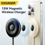 Essager 15W MagSafe-Compatible Wireless Charger with Digital Display