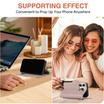 Crossbody Leather Wallet Phone Case with Card Holder for iPhone 16 Series