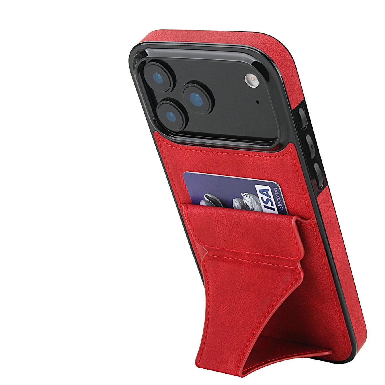 Premium Leather Wallet Case with Stand Function for iPhone 17 Series