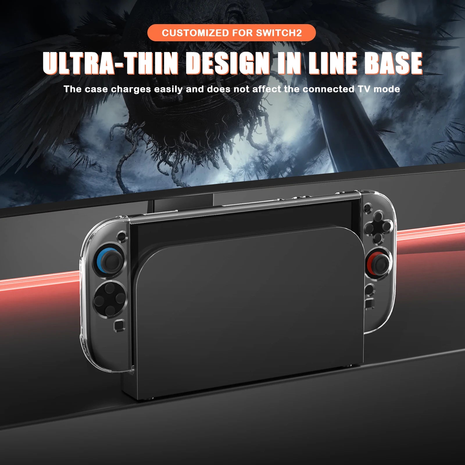 Clear PC Hard Split Protective Case for Nintendo Switch 2