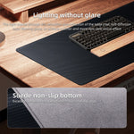 Large Carbon Fiber Embossed Leather Desk Mat