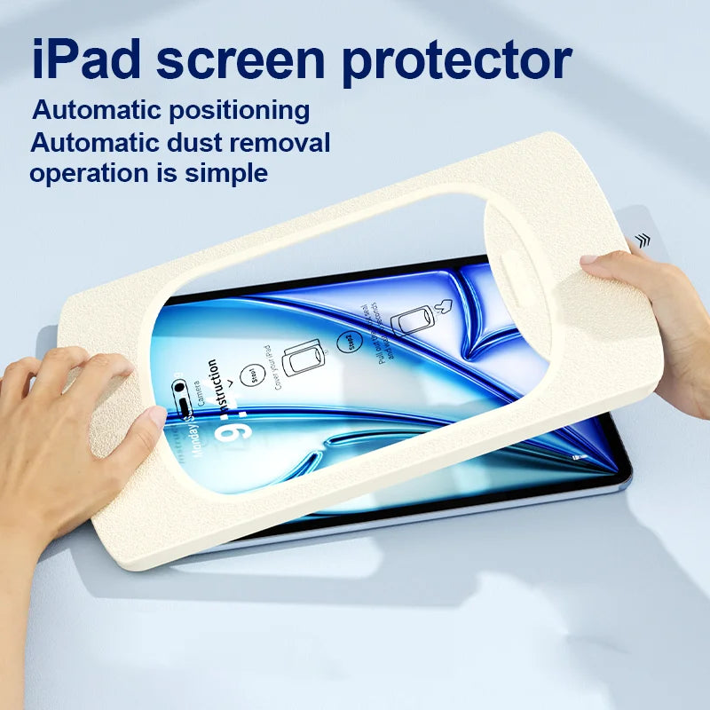 Dust Removal Lever Tempered Glass Screen Protector for iPad Mini 7