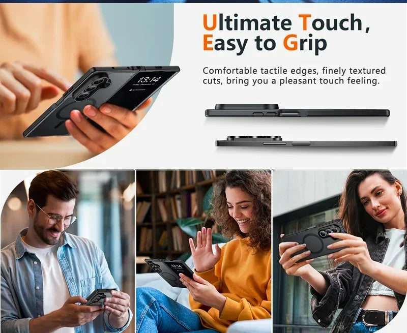Matte Translucent Magnetic Case with Raised Camera Ring for Samsung Galaxy Z Fold 7