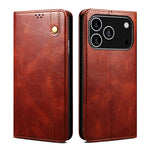 Durable Textured PU Leather Flip Case iPhone 17 Series
