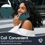 Premium Leather Flip Case with Card Slots & Wrist Strap for iPhone 16 Series