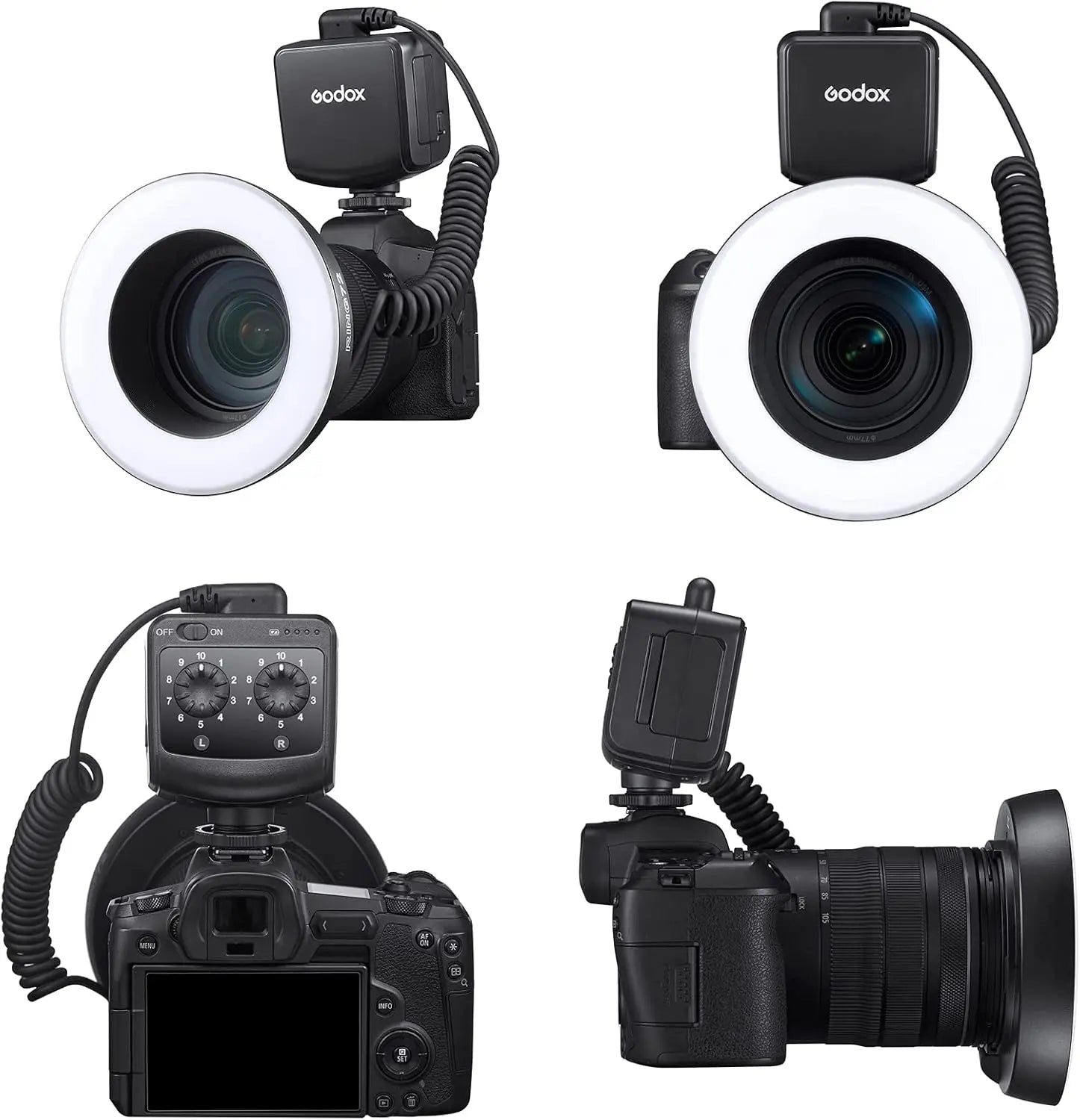 Godox RING72 Macro LED Ring Light with 8 Lens Adapters