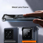 Metal Magnetic Frameless Phone Case with Stand for Xiaomi 14 and Xiaomi 14 Pro