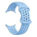 Perforated Silicone Watch Band with Snap Button Closure for Google Pixel Watch 4