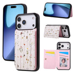 Floral Embossed Leather Wallet Case for iPhone 17 Series