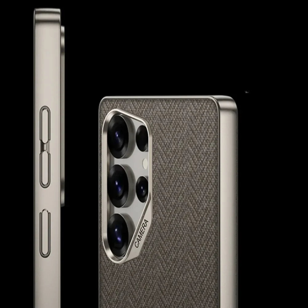 Nylon Leather Hard Shell Case for Samsung Galaxy S25 Ultra