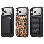 MagSafe Compatible Leather Case with Detachable Card Holder for iPhone 17 Series