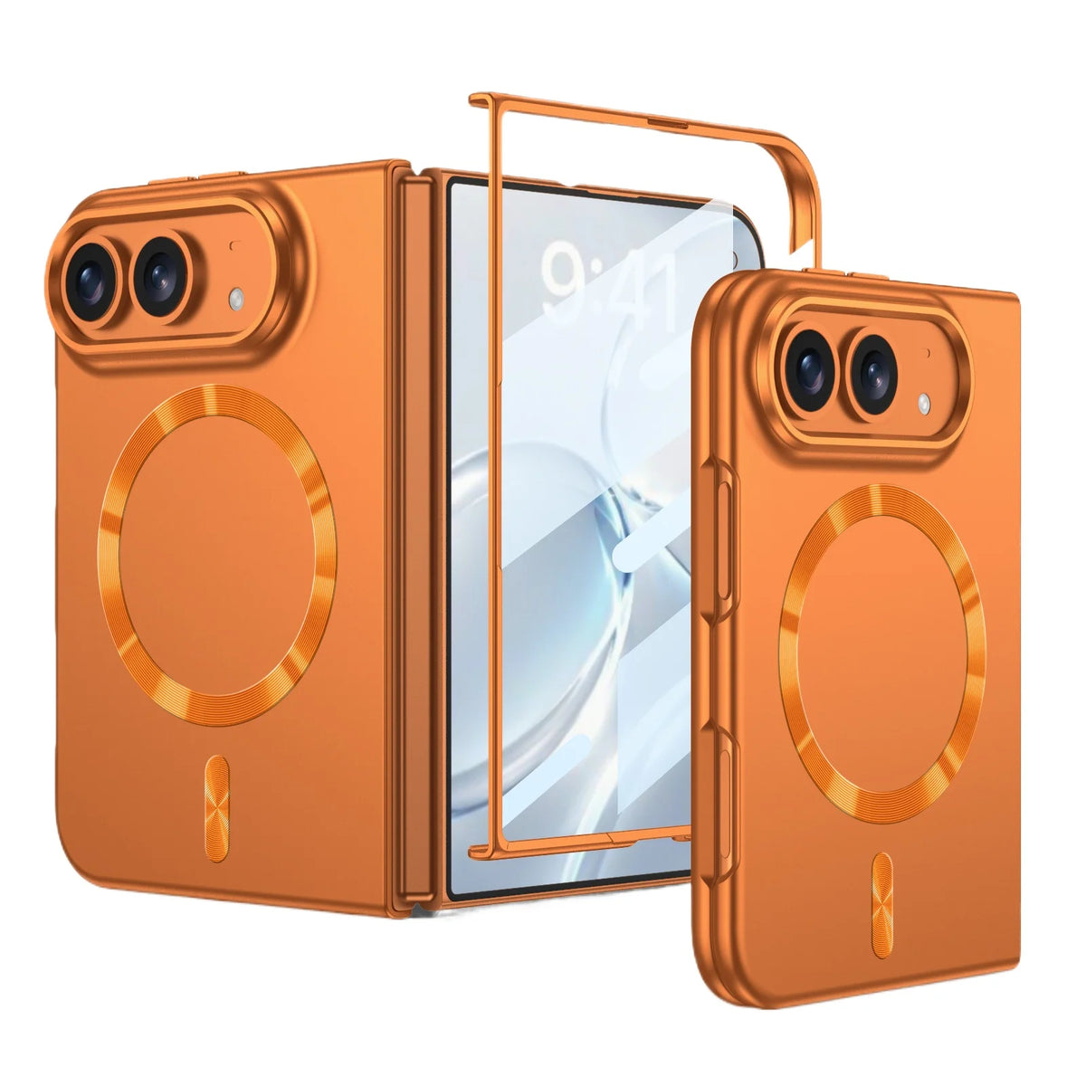 Shockproof Matte MagSafe Case with Integrated Screen Film for iPhone Duo