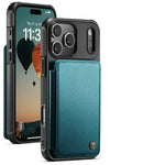 Protective Leather Back Wallet Case with RFID Shield for iPhone 17 Series