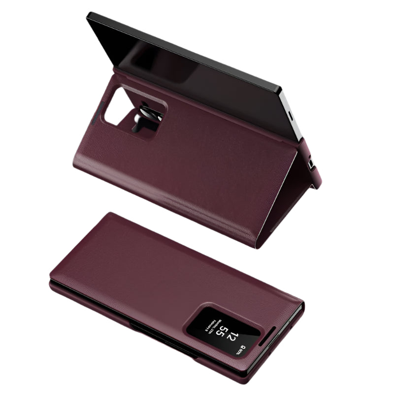 Samsung Galaxy Z Fold 5 Flip Leather Case with Window Card Holder