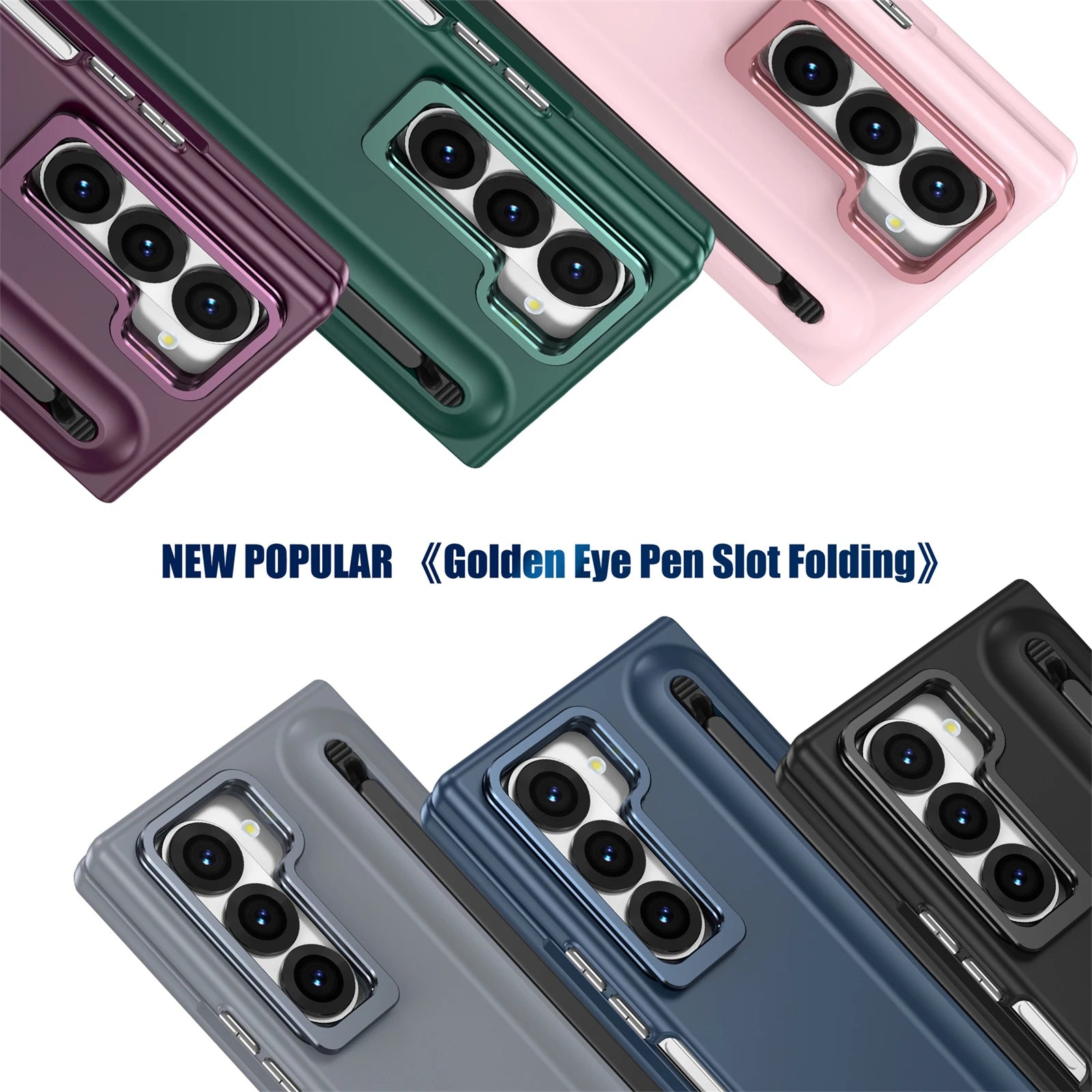 Samsung Galaxy Z Fold 6 Metal Lens Holder Case with S Pen Slot