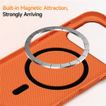 Ultra-Thin Plaid Texture MagSafe Case with Metal Lens Frame for iPhone 17 Series