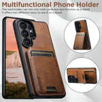 Luxury Leather Wallet Case with Kickstand for Samsung Galaxy S26 Ultra