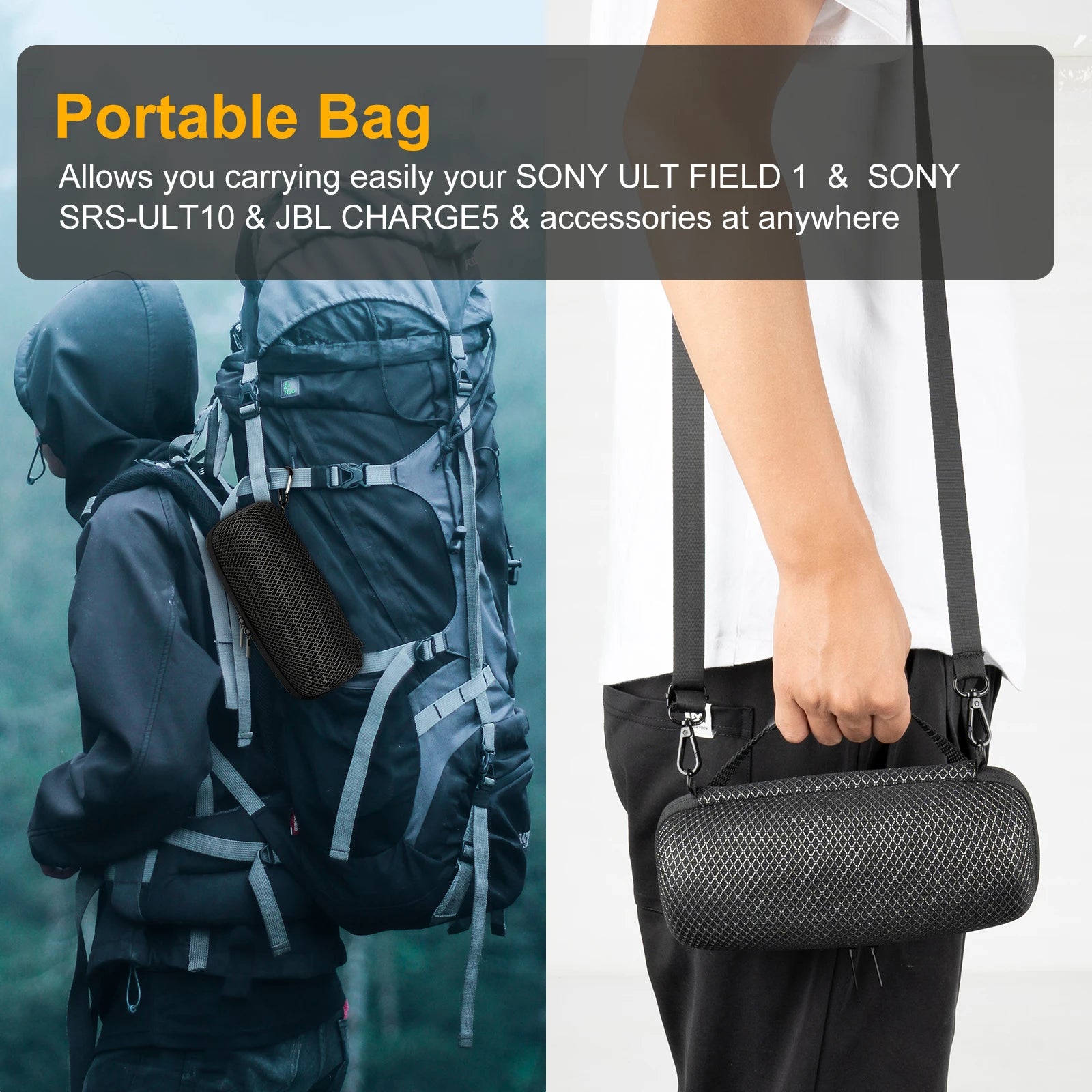 Hard Shell Portable Carry Storage Speaker Case