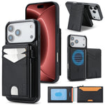 Shockproof Leather MagSafe Case with Detachable Wallet Pouch for iPhone 18 Series