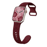 Floral Rose Engraved Bracelet Strap for Apple Watch