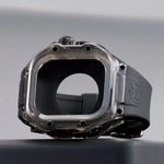 Luxury Transparent Protective Case with Silicone Strap for Apple Watch Ultra