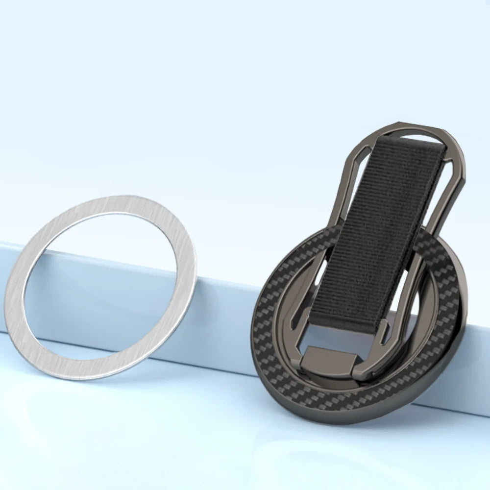 Carbon Fiber Pattern Magnetic Ring Phone Stand