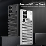 Shockproof Aluminum Metal Bumper Shell with Perfume Cooling Design for Samsung Galaxy S25 Ultra