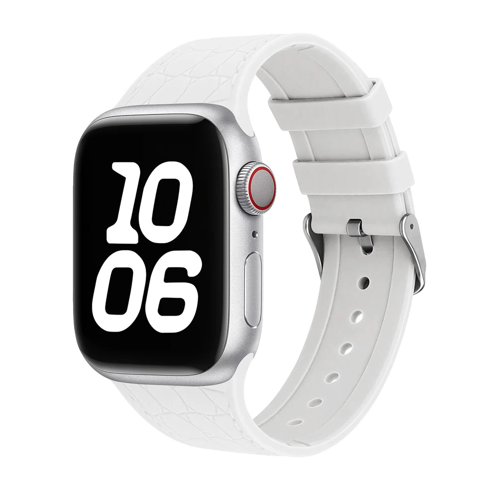 Soft Lychee Pattern Silicone Strap for Apple Watch