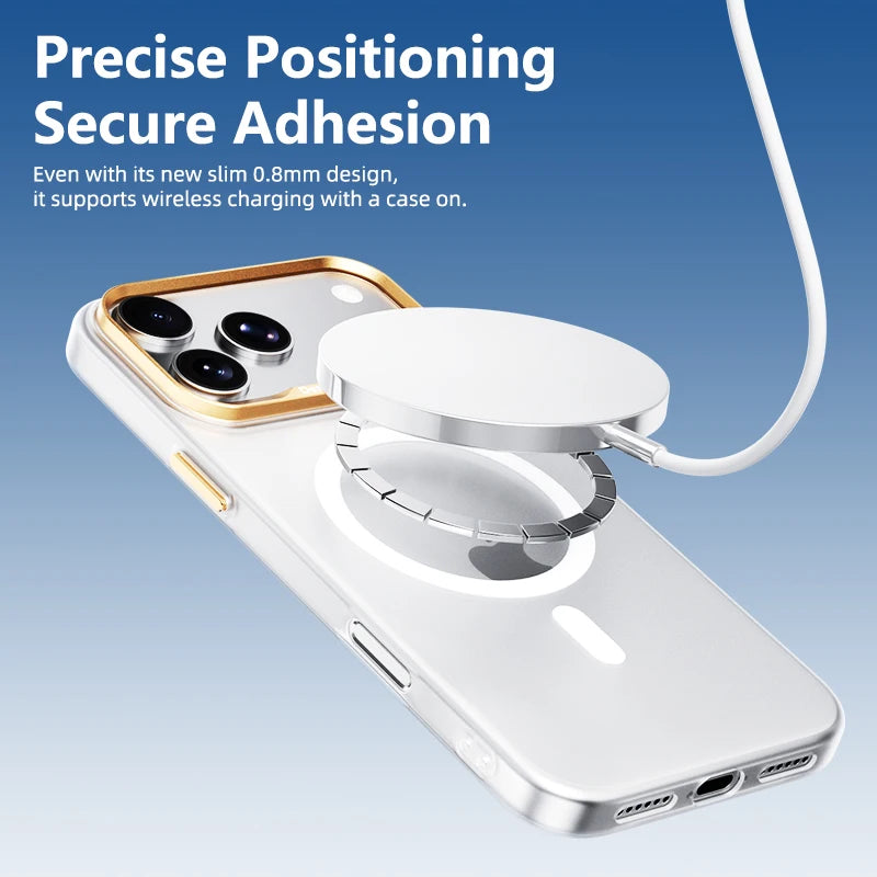 Matte Frosted Transparent MagSafe Case for iPhone 17 Series